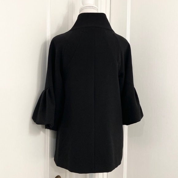 Kensie Black Bell Sleeved Coat - Picture 6 of 13